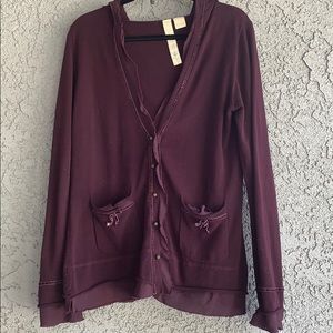 Anthropologie Nick & Mo purple cardigan